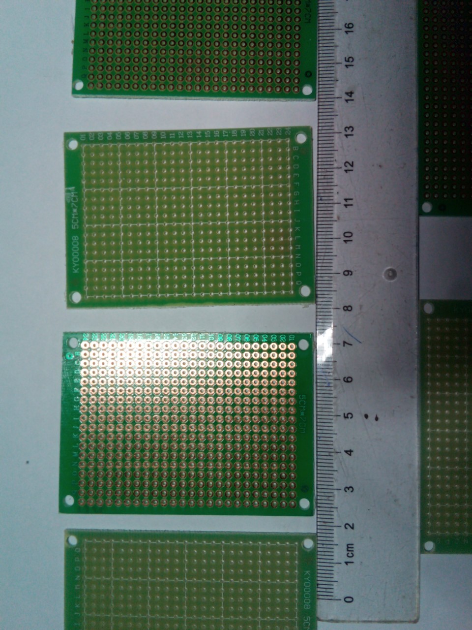 Pcb 5x7cm, phíp đồng pcb đục lỗ 1 mặt 5x7 cm xanh tốt | bo gắn linh kiện đã đục lỗ sẵn