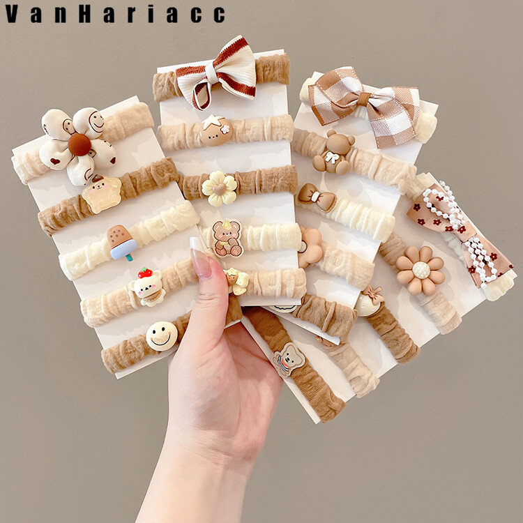 Bộ dây buộc tóc dễ thương cho trẻ em dây buộc tóc đàn hồi cao mới
