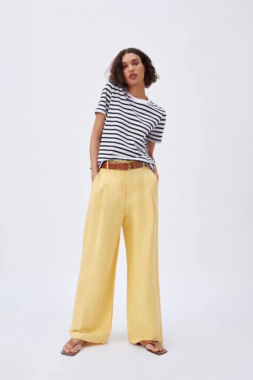 - áo thun cổ tròn za.ra basic t-shirt
