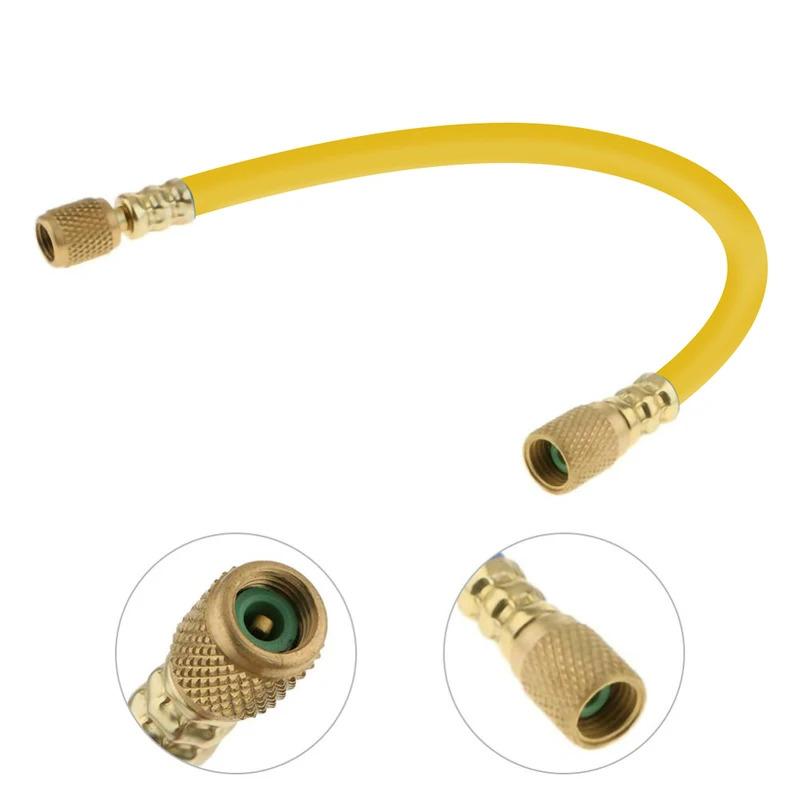 25cm R134a lạnh đo Hose Gauge Fluoride công cụ Kit Xe R134a điều hòa không khí ống tự động h25b1414ff 1/4sae