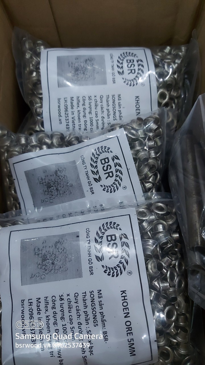 [HCM]Khoenkhuy mắt cáo 5mm Khoenkhuy ore 5ly Khoenkhuy đóng bạt bấm bạt bấm vải Bằng Sắt Túi 100 cái BSR-SONGSONG5