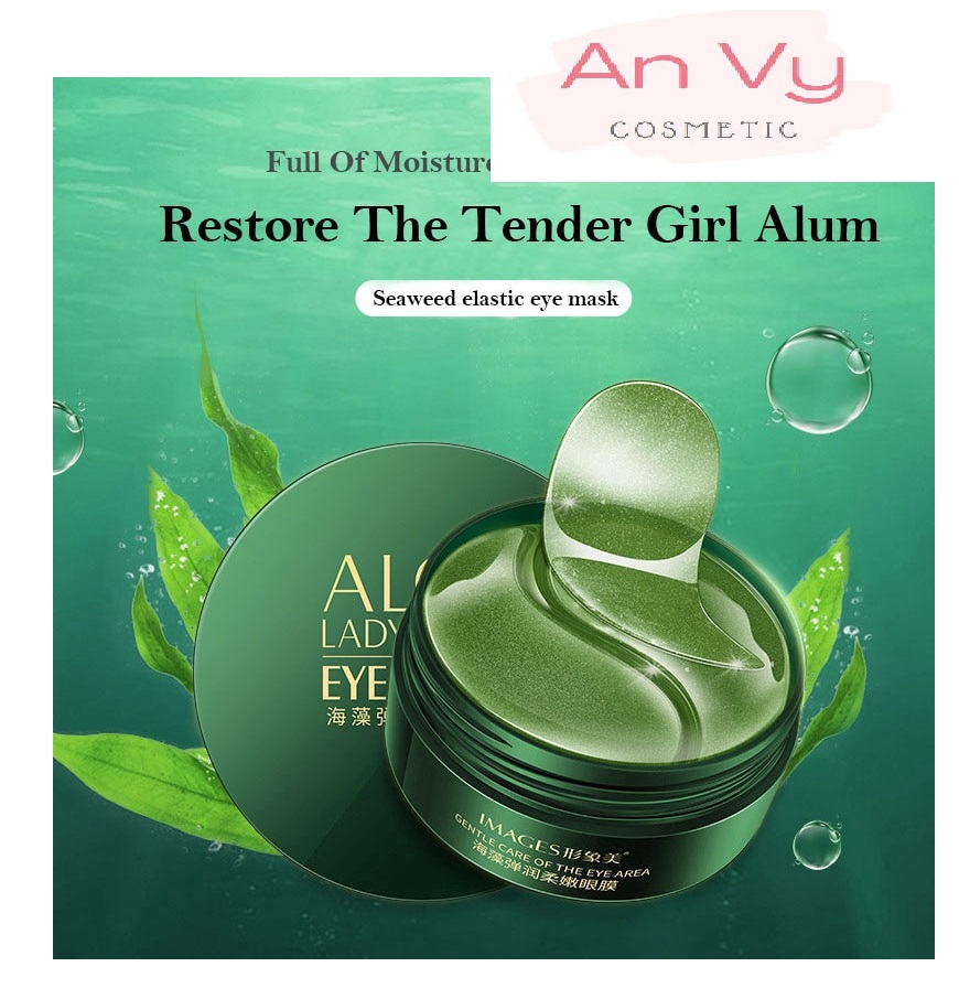 Hộp mặt nạ images tảo biển xanh images alga seaweed elastic tender eye mask 80g - mẫu mới