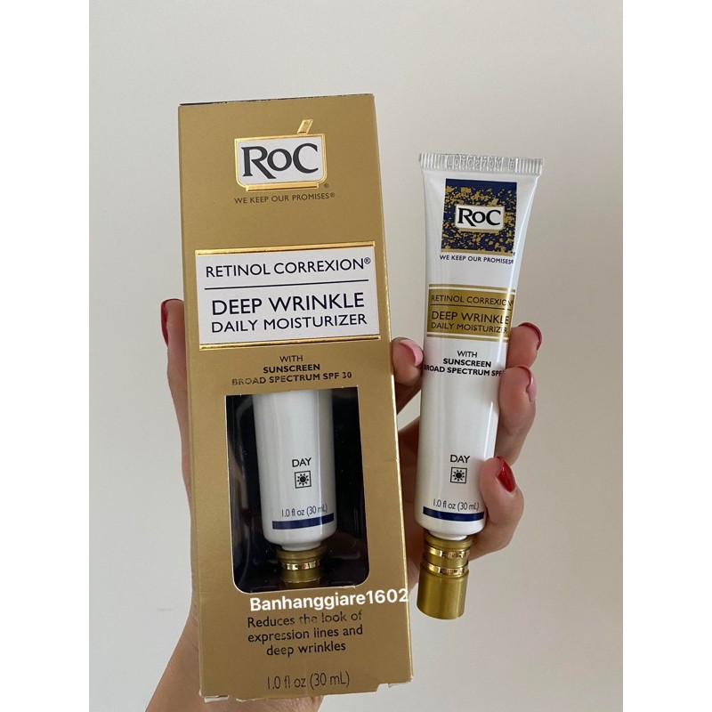 Kem dưỡng ngày/ đêm RoC Retinol Corexion Deep Wrinkle night Cream 30ml Fullsize