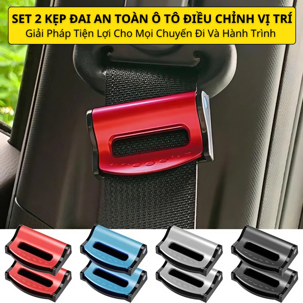 Set of 2 Plastic Car Seat Belt Clips That Can Adjust Position, Car Seat Belt Clips Giá 14,900 Đồng*Miễn phí vận chuyển