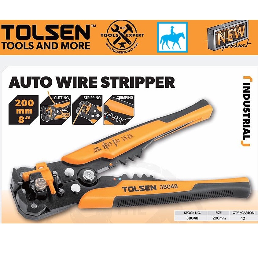 Kềm tuốt dây tự động 8inch 200mm auto wire stripper tolsen 38048
