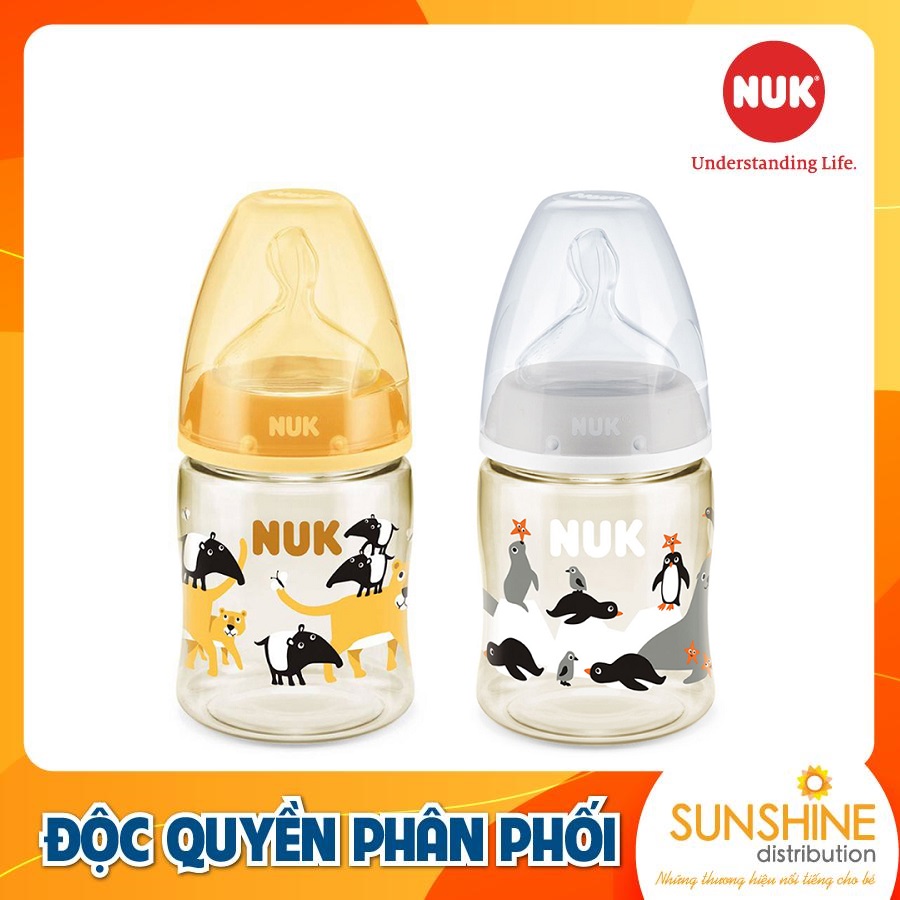 Bình sữa nuk premium choice+ nhựa ppsu 150ml núm ti s1-m