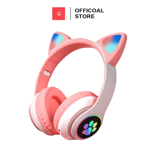 Tai Nghe Mèo Bluetooth P47M Chụp Tai Tai Mèo Dễ Thương Có Mic Tai Nghe Mèo Chụp Tai Không Dây Bluetooth Dễ Thương Kute Có Mic Đàm ThoạiÂm Bass Mạnh Mẽ Pin Trâu Có Thể Gấp Gọn