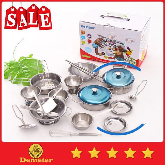 Bộ đồ chơi nấu ăn bằng inox 40 món thông minh cho bé