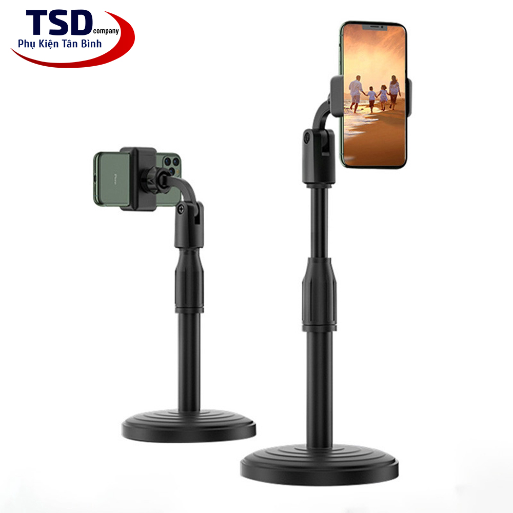 Chân Đế Để Bàn Kẹp Điện Thoại Khi Livestream Xem Phim Xoay 360 Độ Thông Minh