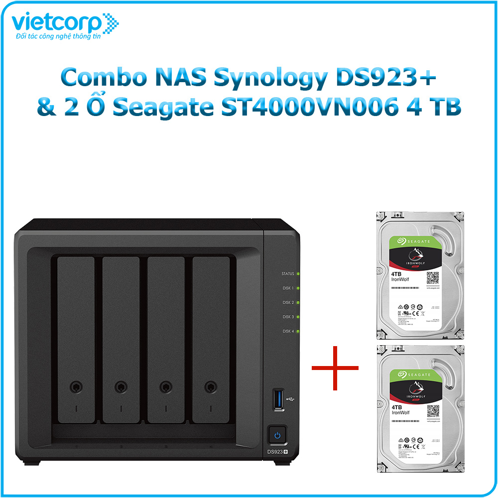 Khuyến Mãi Combo Thiết bị lưu trữ NAS Synology DS923+ và 2 Ổ cứng Seagate
