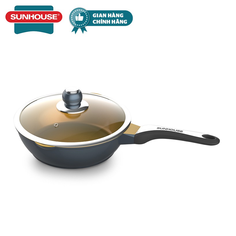 Chảo đúc siêu bền đá sâu đáy từ SUNHOUSE SHG1228MCA