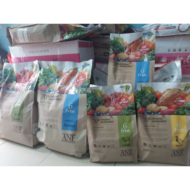 6kg anf hạt organic thức ăn nhập khẩu hàn quốc cho chó vị cừu, cà hồi và vịt