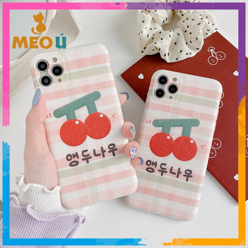 Ốp iphone cherry đỏ iphone 7plus/8plus/x/xs max/11/11 pro max - ốp iphone - ốp iphone