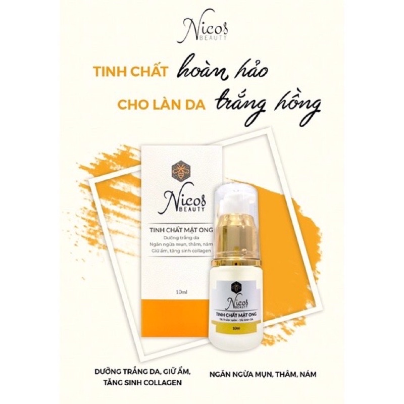 Tinh chất serum dưỡng da mật ong nicos - Serum tinh chất dưỡng da trắng, ngừa mụn Nicos - 10 ml
