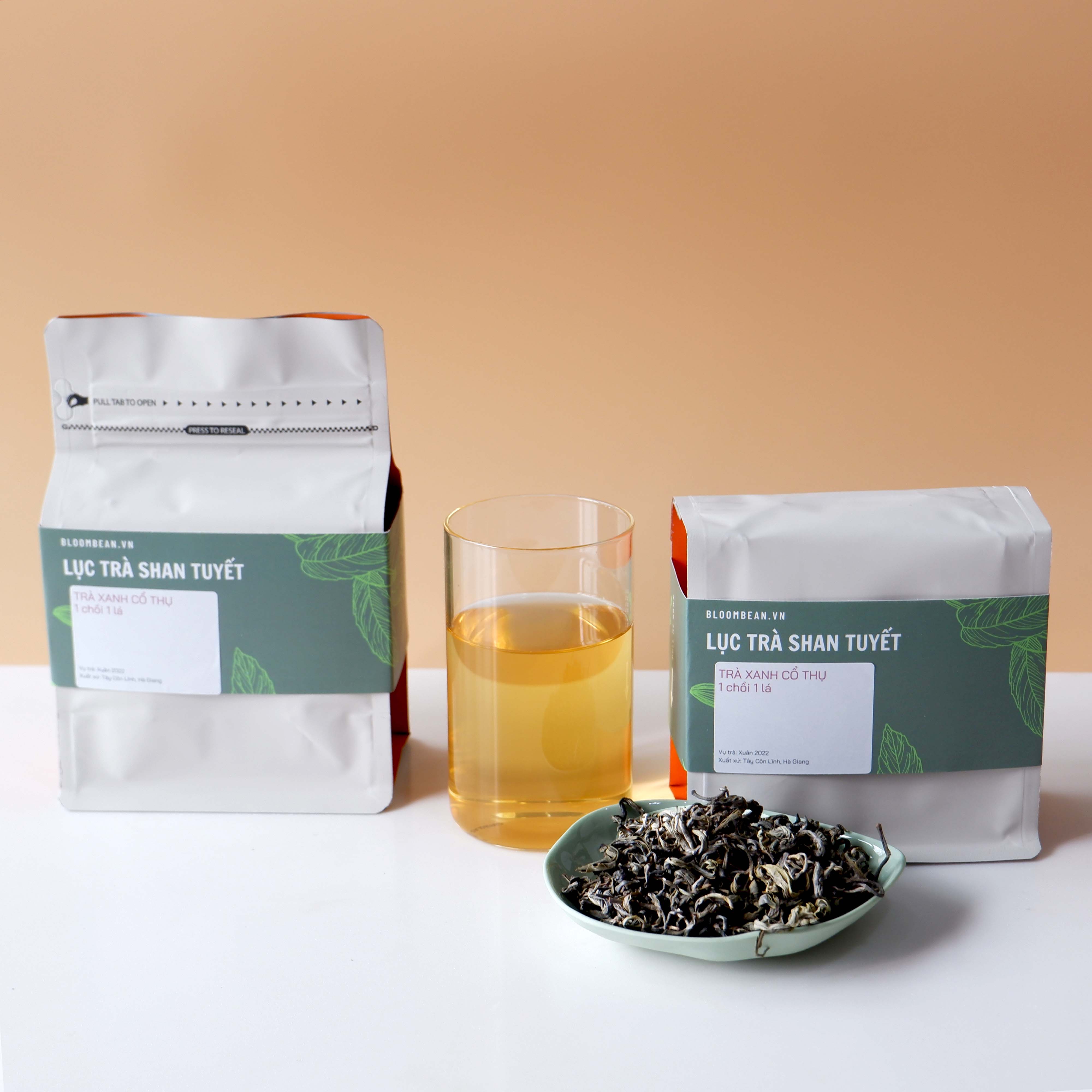 Trà xanh shan tuyết thượng hạng - 1 chồi 1 lá - vụ 2023 - trà shan tuyết hà giang - bloombean