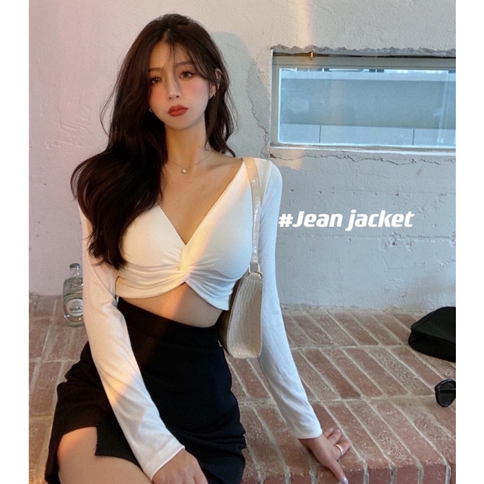 Áo xoắn bụng tay dài yêu 27