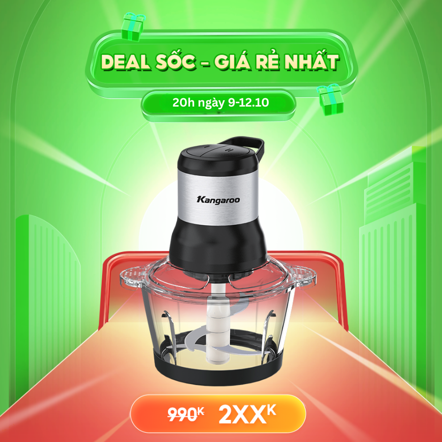 Máy xay thịt 2L Kangaroo KGMG2G1E - Mẫu mới 2025 công suất 300W bản nâng cấp KG12TI