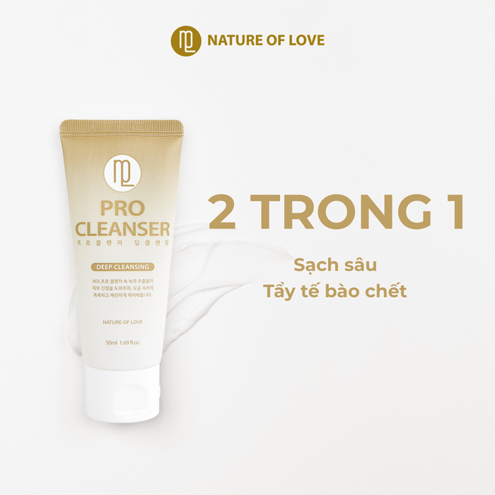 Sữa rửa mặt sạch sâu 2 trong 1 nol - nol pro cleanser