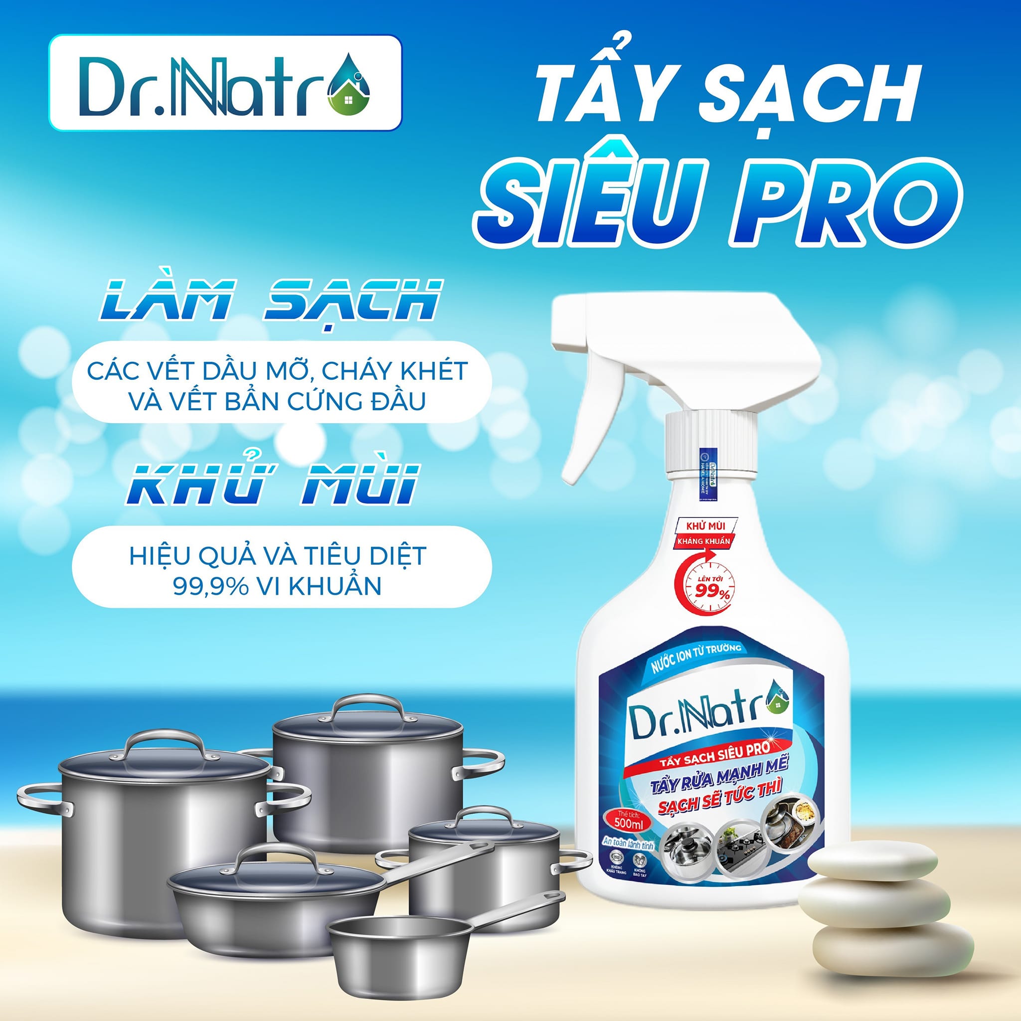 Nước tẩy rửa Ion từ trường Dr Natro