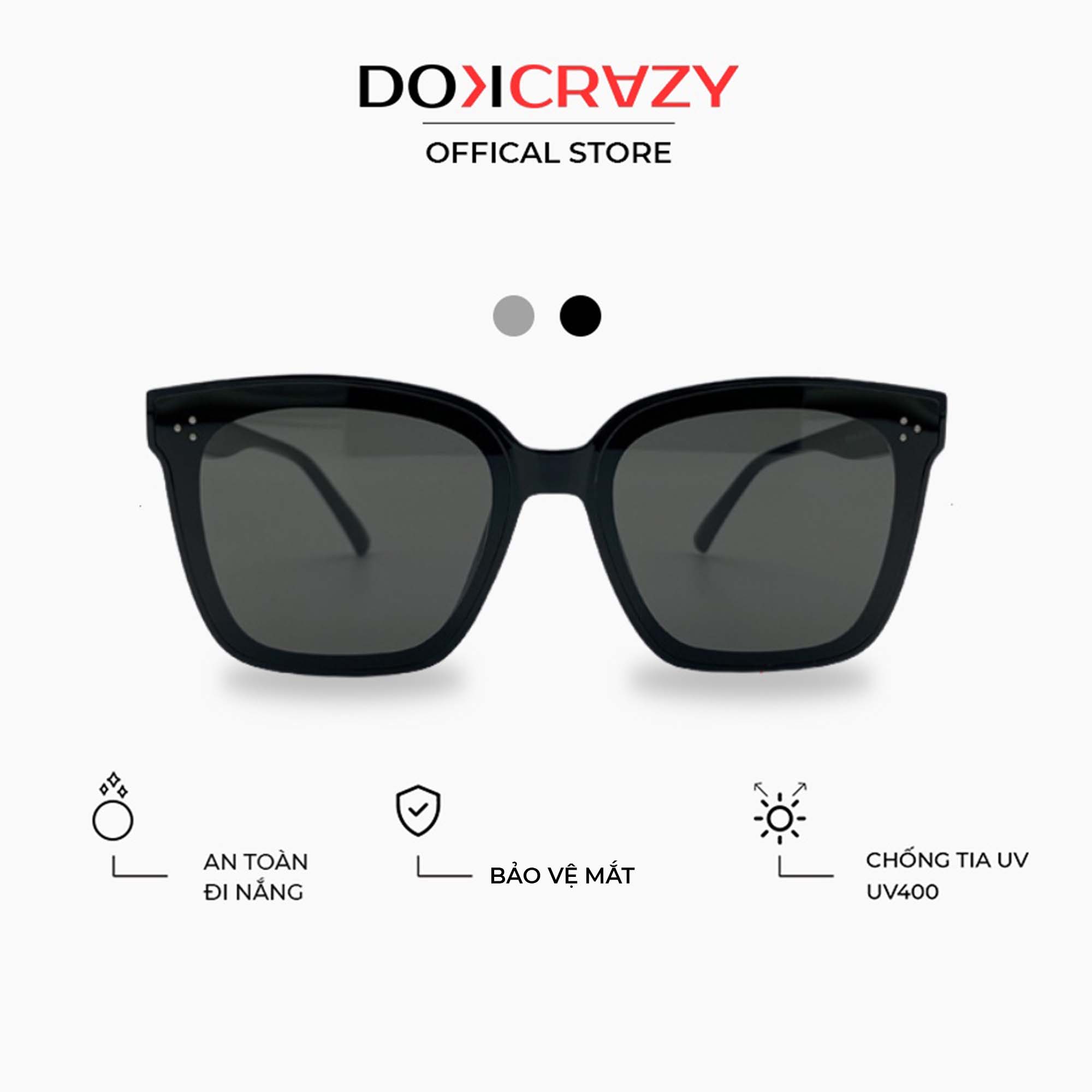 [25-29/5 Voucher 10%] Kính mát vuông nam nữ DOKCRAZY chống tia UV cao cấp thời trang style Hàn Quốc ORAN