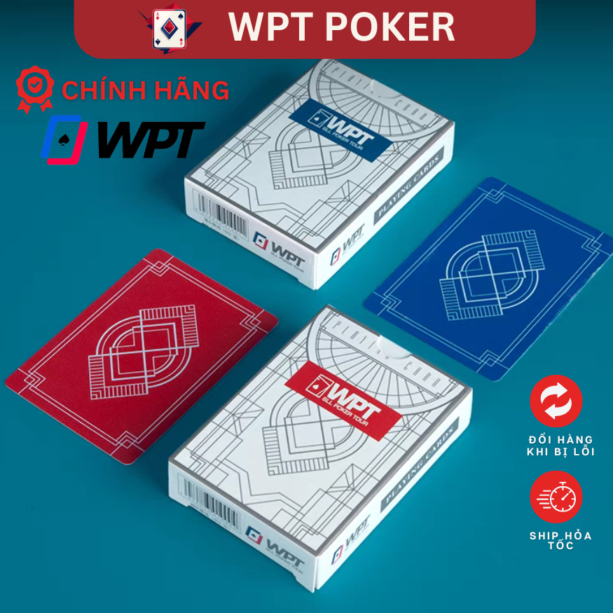 [Chính hãng] Bộ Bài tây POKER WPT NHỰA PVC SLL POKER TOUR chuẩn thi đấu quốc tế CHỐNG NƯỚC Bài Texas Hold'em