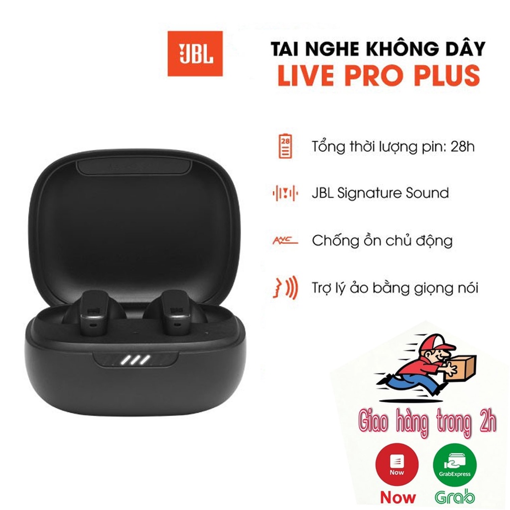 Tai nghe bluetooth jbl pro live+ hàng cao cấp âm thanh cực đỉnh bảo hành lỗi 1 đổi 1