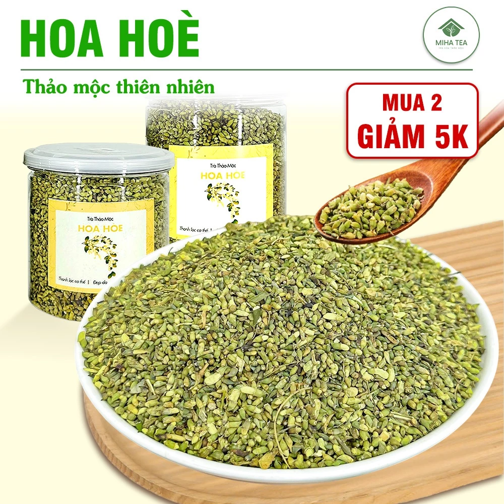 Hoa hòe 100g, trà hoa hòe, nụ hoa hòe, đã rang thơm, sạch, không lẫn tạp chất - MIHA TEA