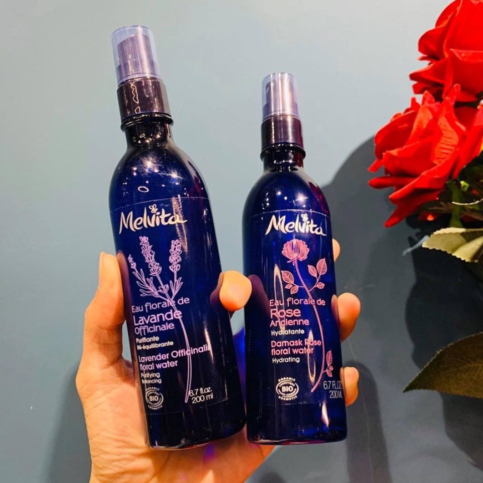 Nước hoa hồng Melvita cấp ẩm cho da các dòng 200ml