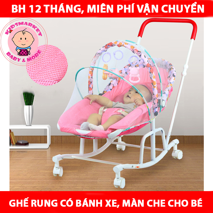 GHẾ RUNG CHO BÉ-GHẾ RUNG ĐA NĂNG KEAWON (BÁNH XE ĐẨY+NHẠC + MÀN + ĐỒ CHƠI)