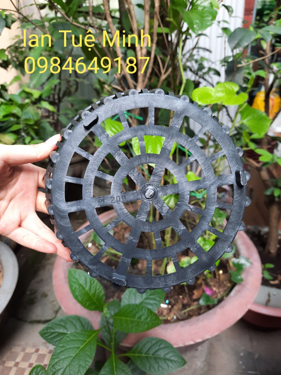 Combo5 chậu nhựa nan phụ fi 20 đến fi 30 màu đen