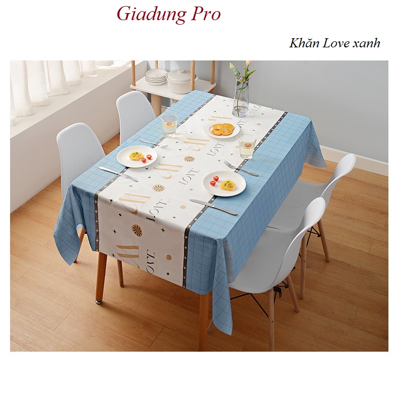(Size 90*137cm) Khăn Trải Bàn PVC, Họa Tiết Đa Dạng Siêu Xinh, Chống Thấm Nước -Giadung Pro