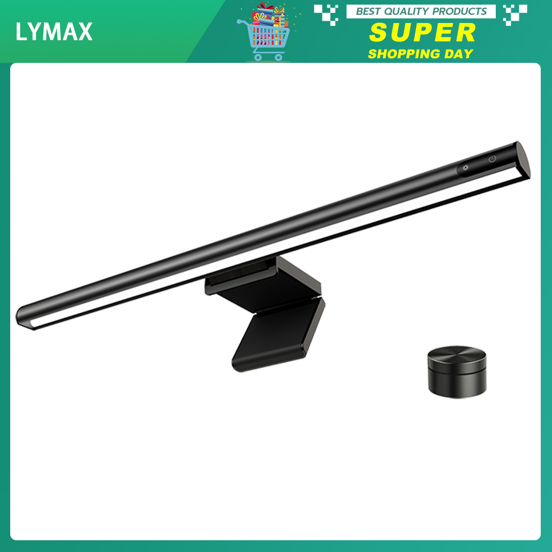 Lymax Đèn Bàn Thanh Màn Hình Đèn Treo Màn Hình Thanh Đèn Màn Hình Máy Tính PC Bảo Vệ Mắt Điều Khiển Từ Xa Không Dây