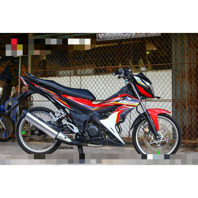Tem rời sonic 150 đỏ đen- decalruby