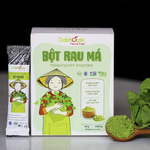 Bột rau má nguyên chất thanh mát và tiện lợi - 60gr