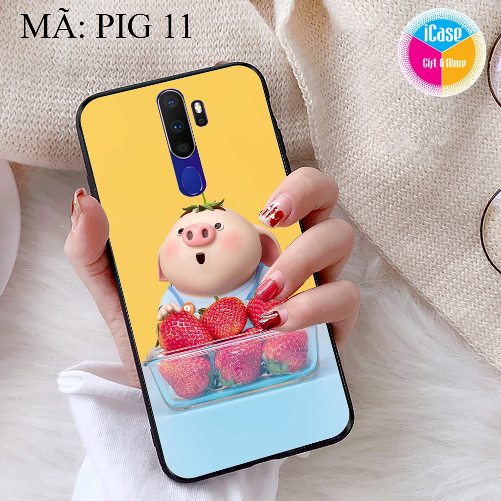 [HCM]Ốp lưng iCase dành cho Oppo A5 2020 viền dẻo TPU BST Pig Cute