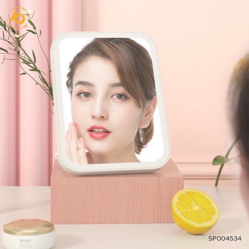 Gương trang điểm để bàn cảm ứng có đèn LED