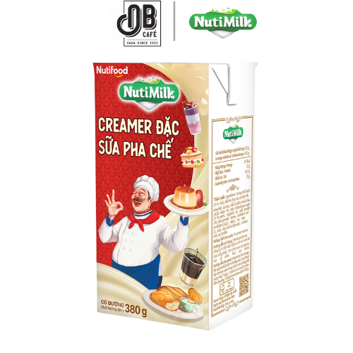 Ông Bầu Creamer Nuti 1284G, Sữa Đặc Có Đường Nuti Hộp Giấy 1,284kg