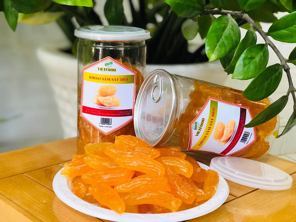Hộp 500gr khoai sâm sấy dẻo ngọt vietfood