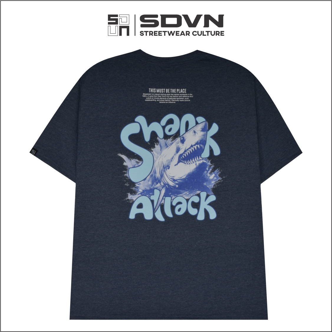 Áo Thun Cotton Unisex Form rộng - Brand Chính Hãng SDVN - SHARK ATTACK
