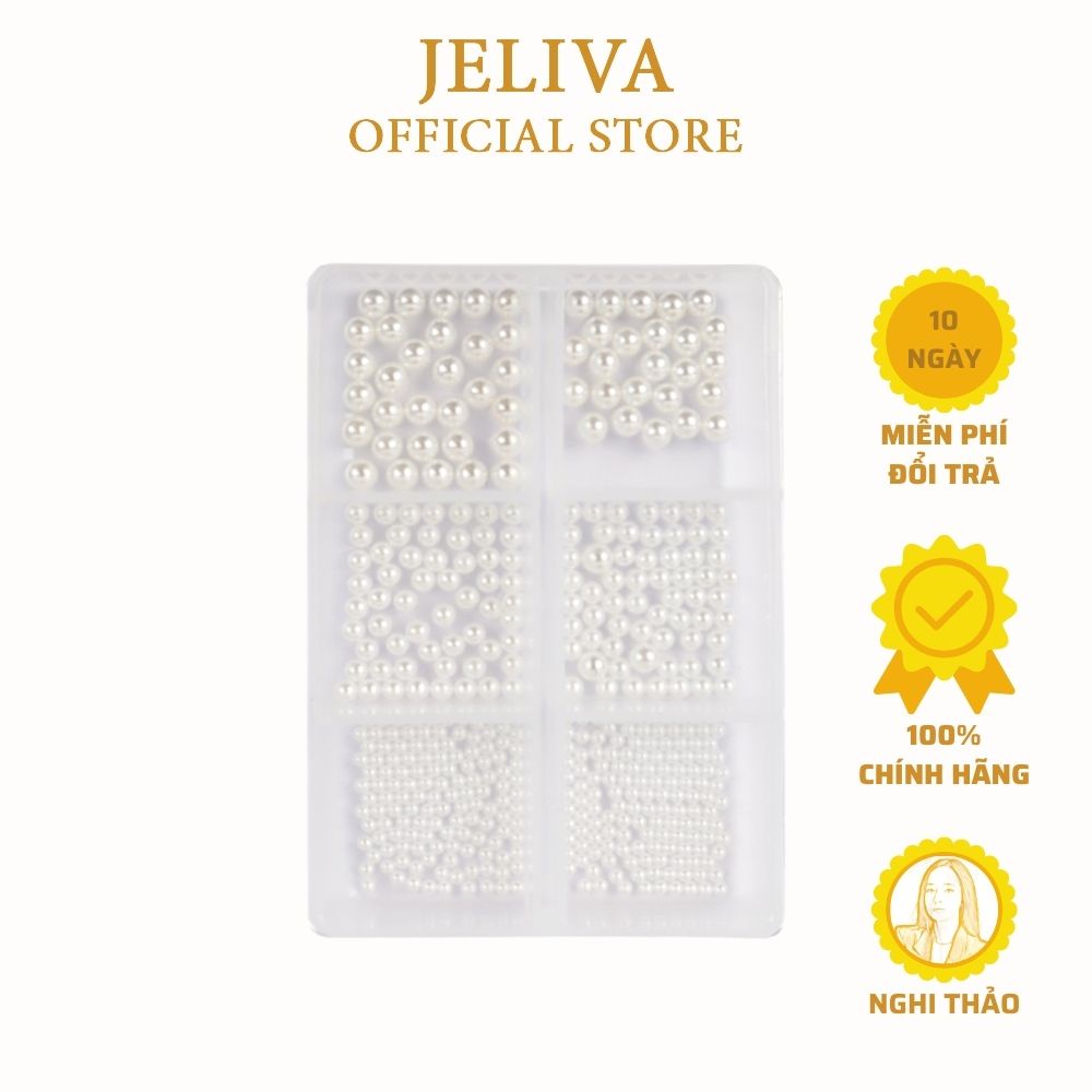 Ngọc trai nhựa nail set trang trí móng JELIVA