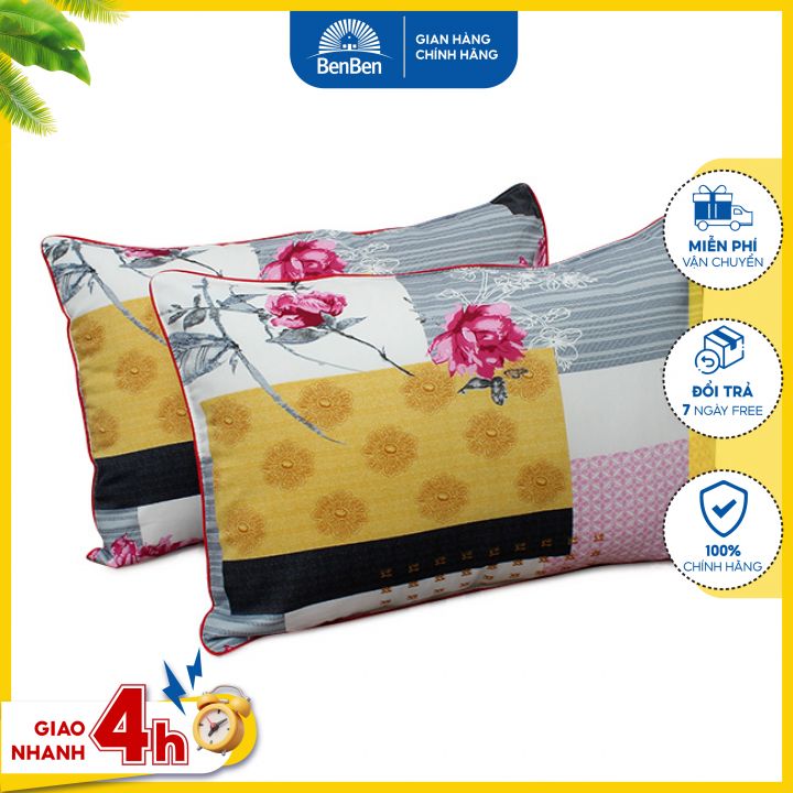 Combo 2 vỏ gối cotton Thắng Lợi cao cấp size 50x70cm - chat chọn mẫu - Ben Ben - case pillow
