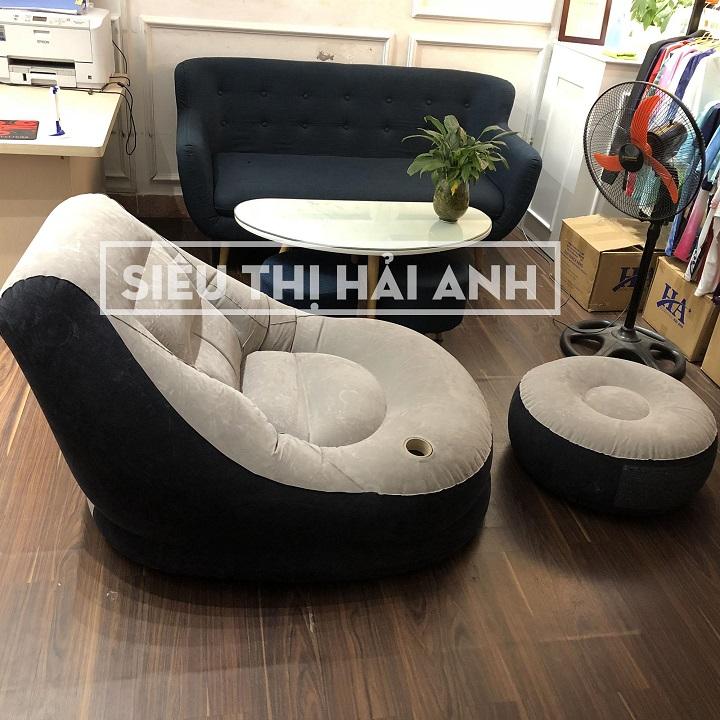 Ghế hơi tựa lưng cao cấp + tặng kèm bơm điện, ghế lười hơi, ghế lười tựa lưng êm ái như giường hơi, nêm hơi - GDBINHC13