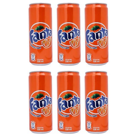 Combo Lốc 6 Lon Fanta 330ml