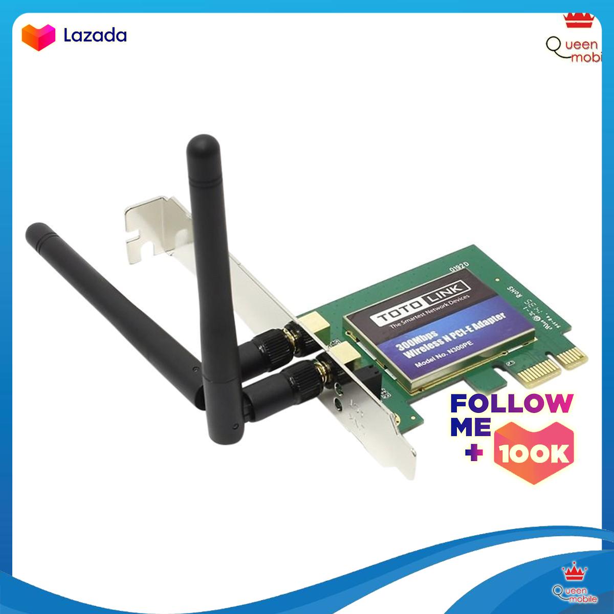 Card mạng wifi totolink n300pe b/g/n 2.4ghz 300mbps