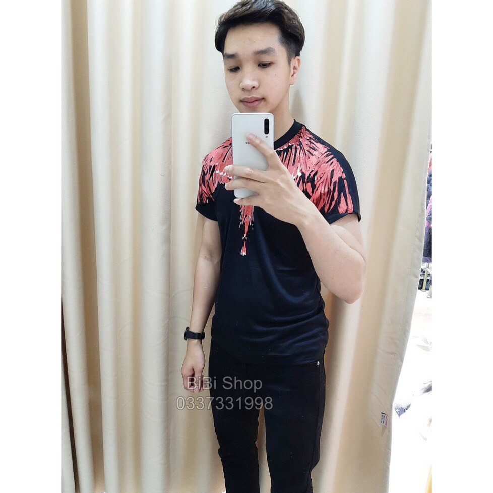 Áo cổ hình cánh chim phối màu sắc nét 3D nổi bật thời trang trẻ trung, Áo phông tay lỡ in hình cánh chim nam nữ siêu hót tree