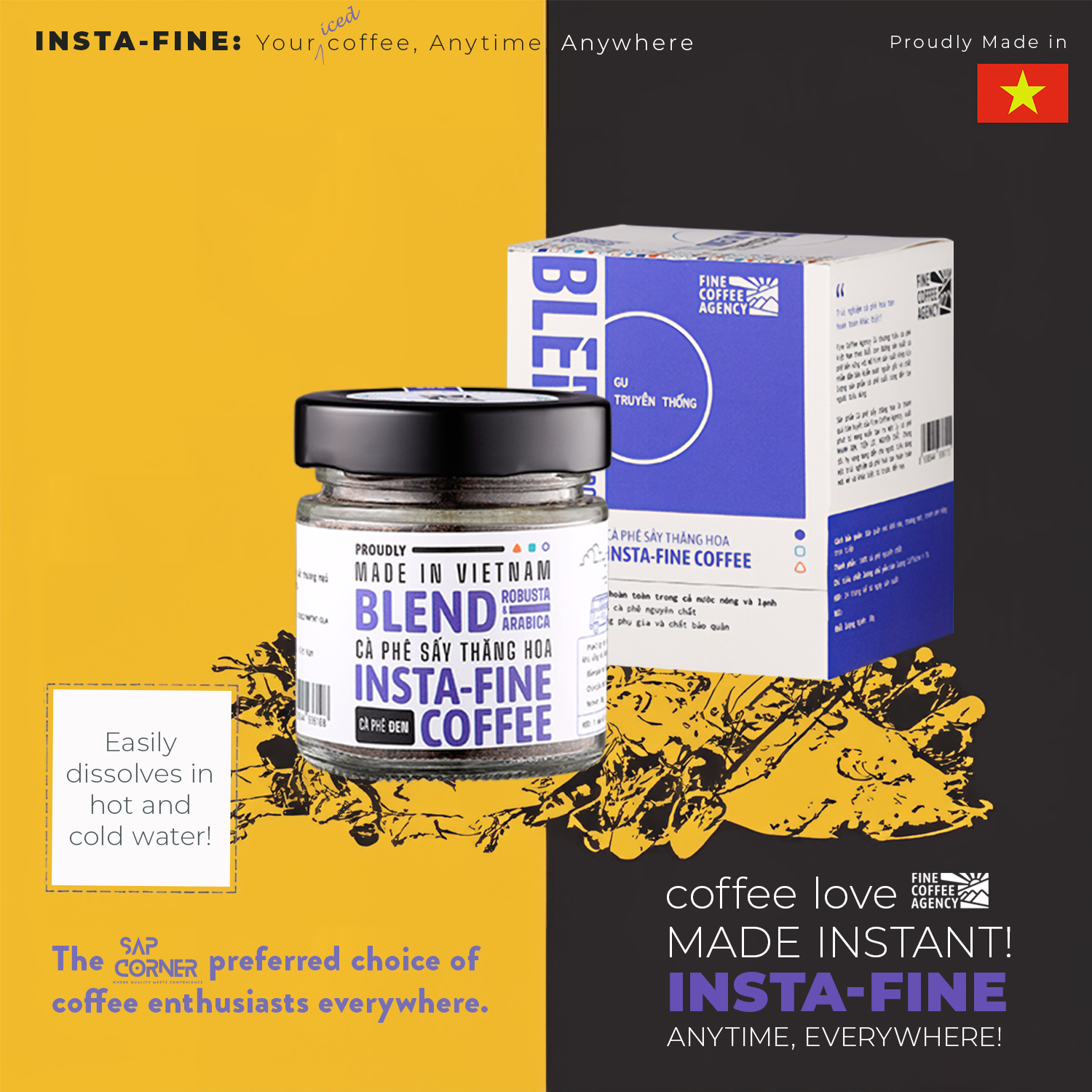 Hũ cà phê hòa tan pha lạnh fca blend