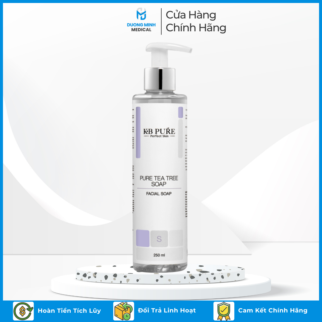 Rửa mặt kb pure gel tea tree soap tràm trà giảm mụn, sáng da - dương minh medical