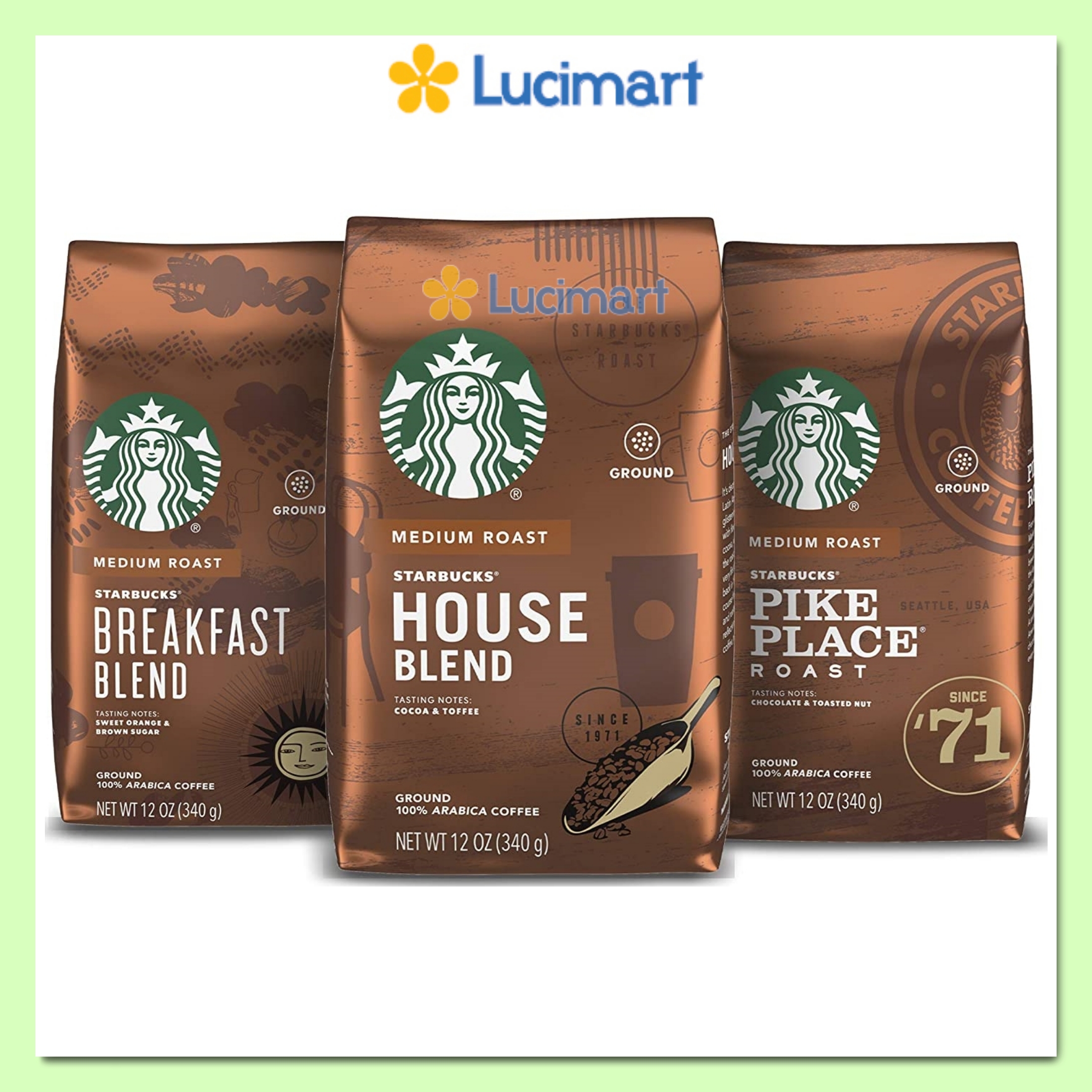[50% Off] Cà phê Starbucks rang xay sẵn 100% Arabica Coffee Medium (USA)