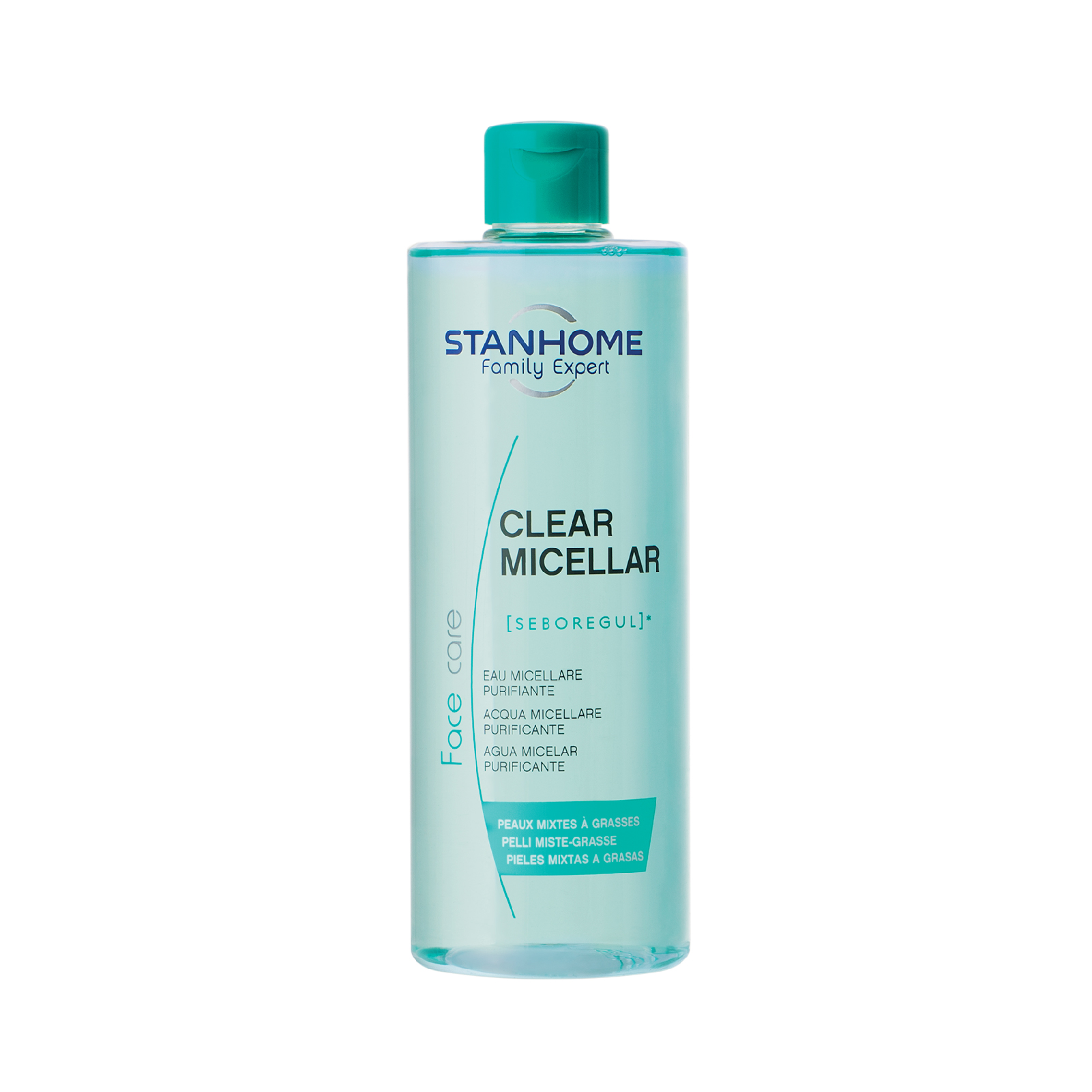 Nước rửa mặt, tẩy trang 2 in 1 cho da dầu mụn,da nhạy cảm Clear Micellar Stanhome 400ml