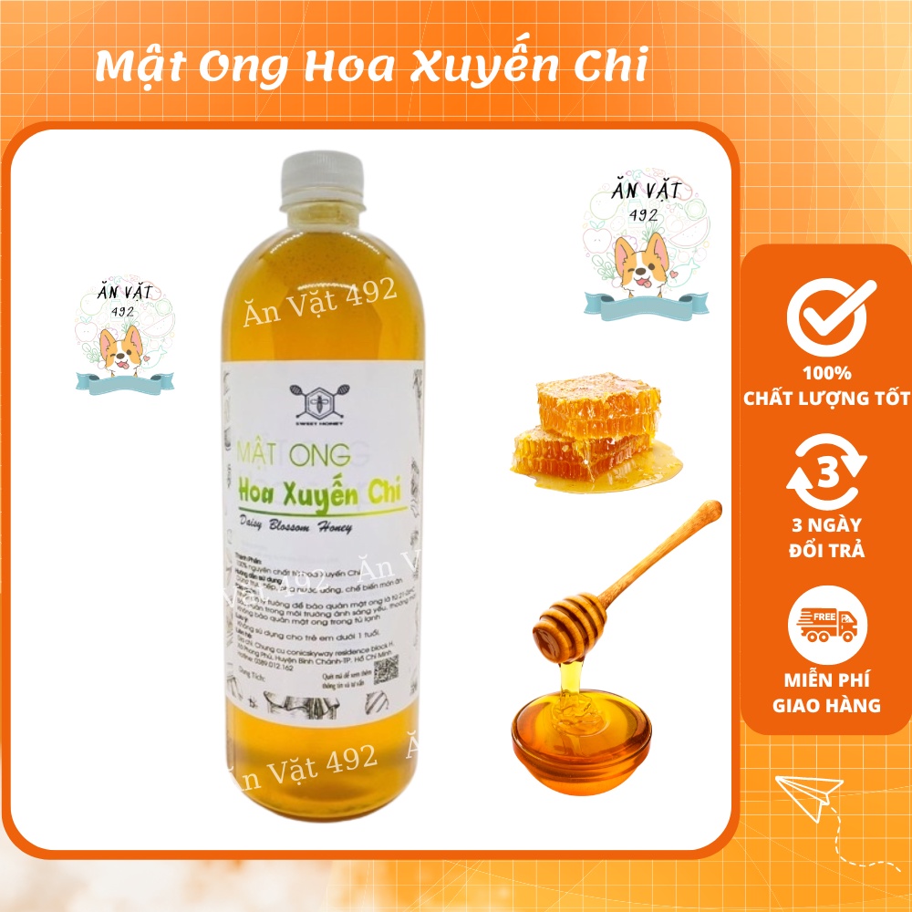 Mật ong hoa xuyến chi sweet honey nguyên chất 100% - ăn vặt 492